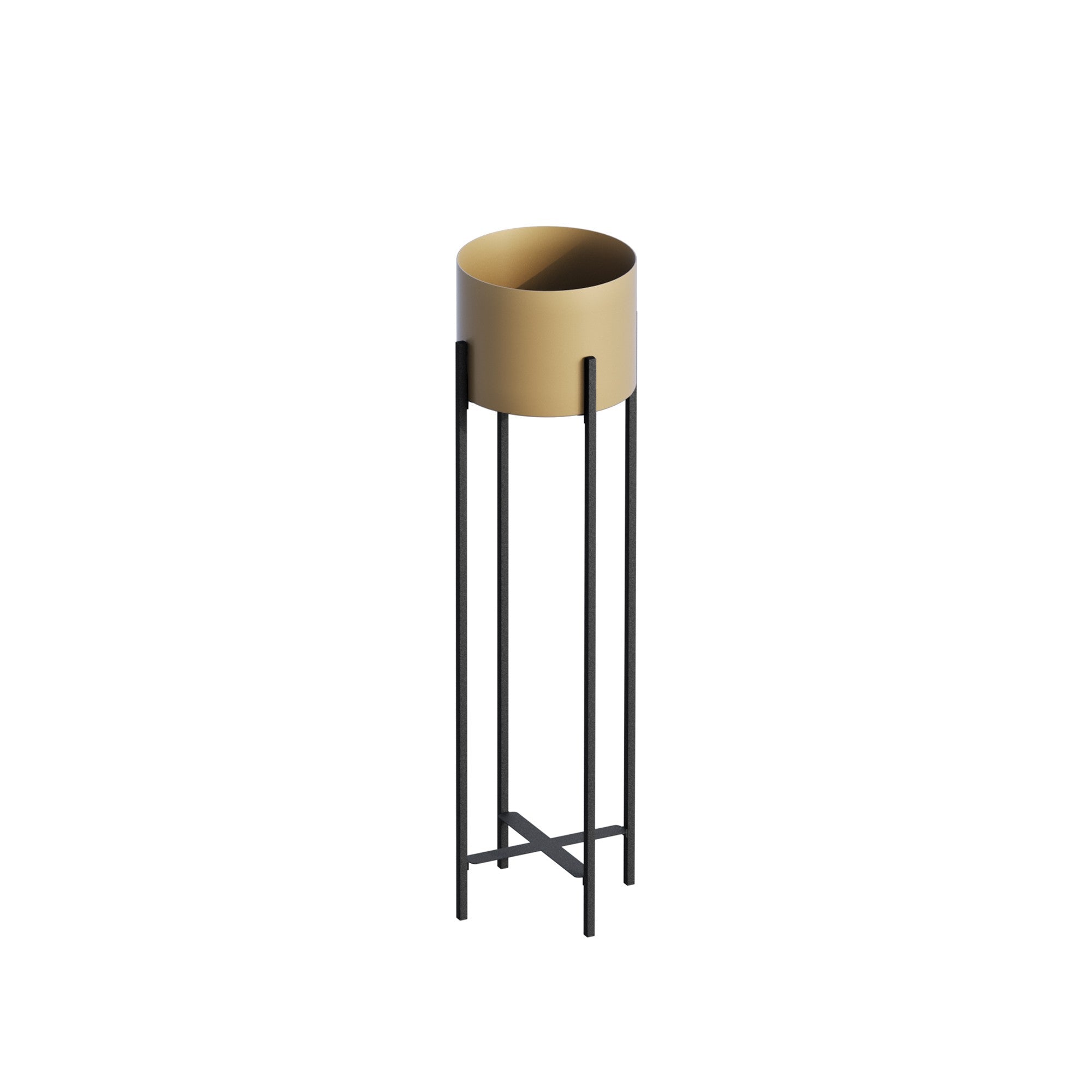 Black and Gold Metal Decorative Pot – Design 1193