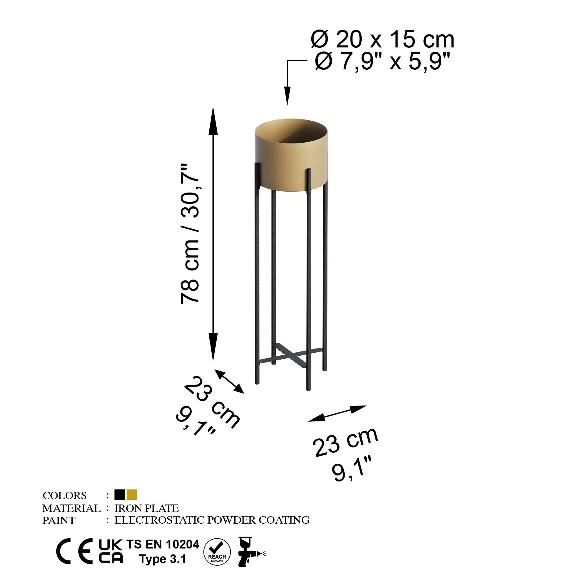 Decorative Pot METAL | 247HFM1193