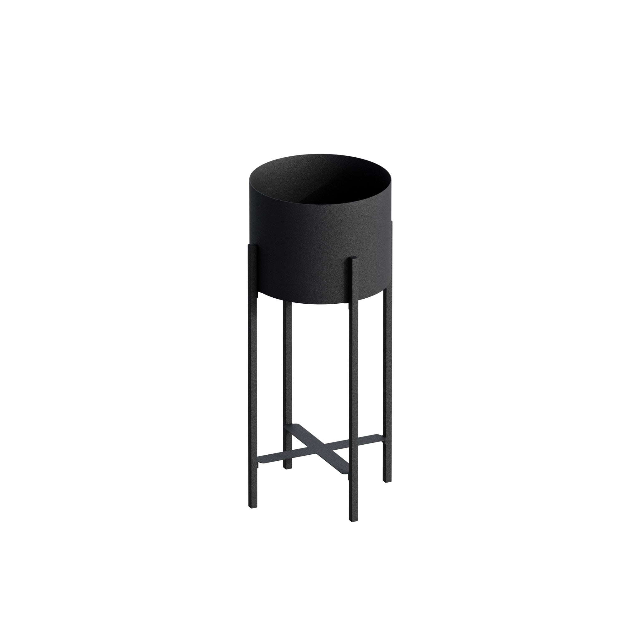Vaso decorativo in metallo nero – Design 1196