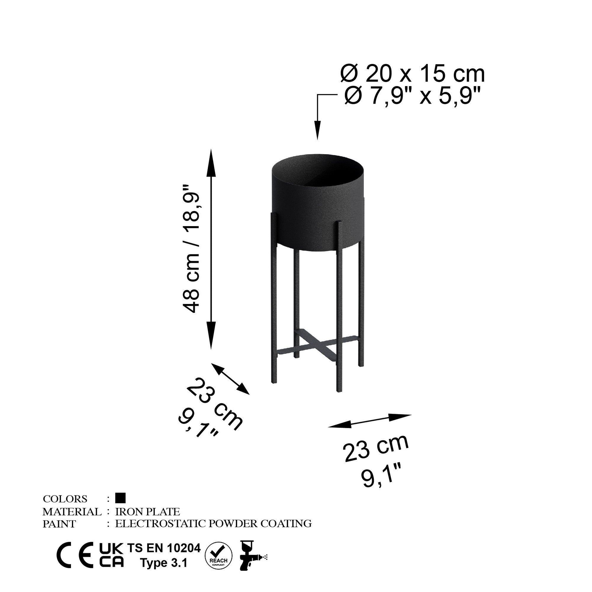 Decorative Pot METAL | 247HFM1196