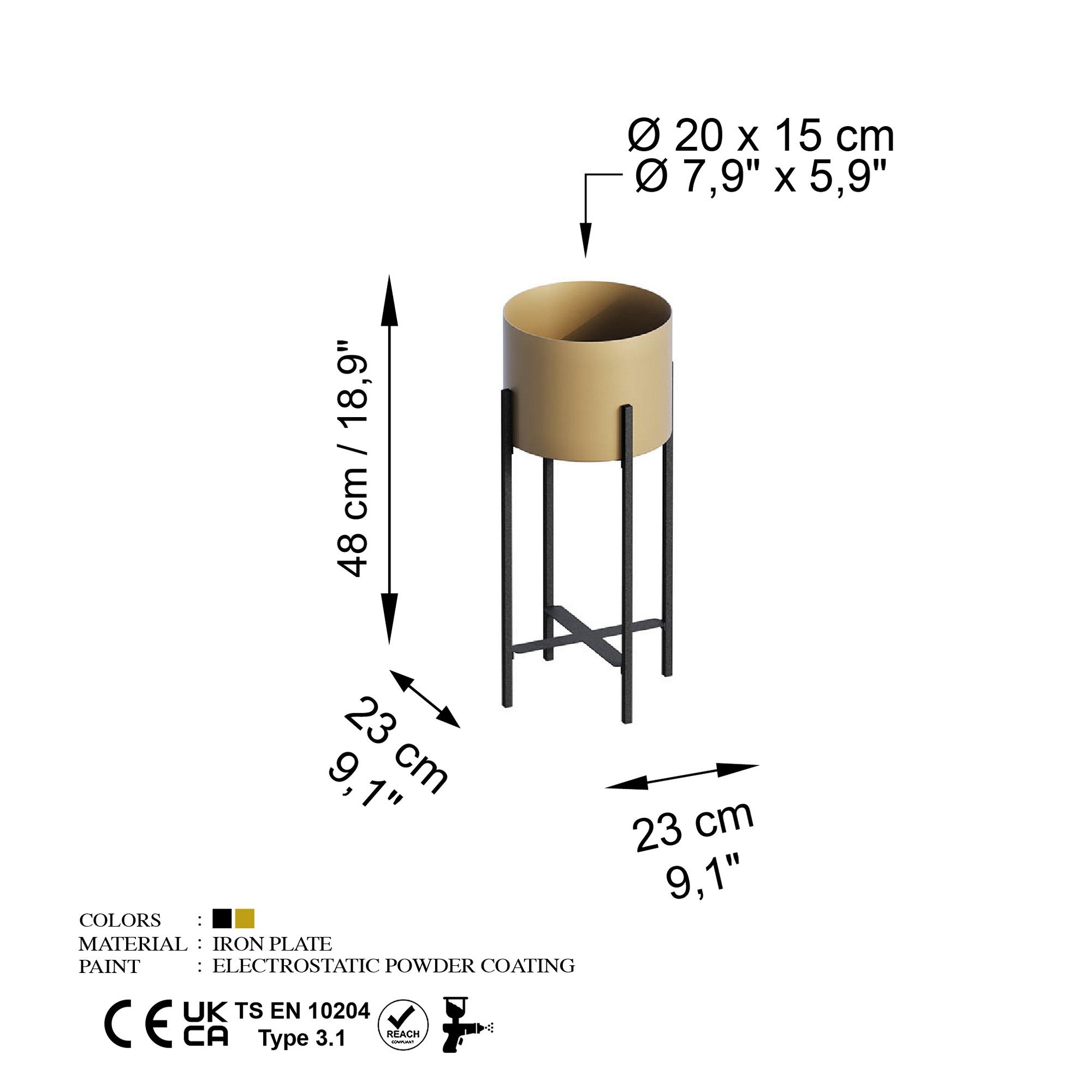 Decorative Pot METAL | 247HFM1197