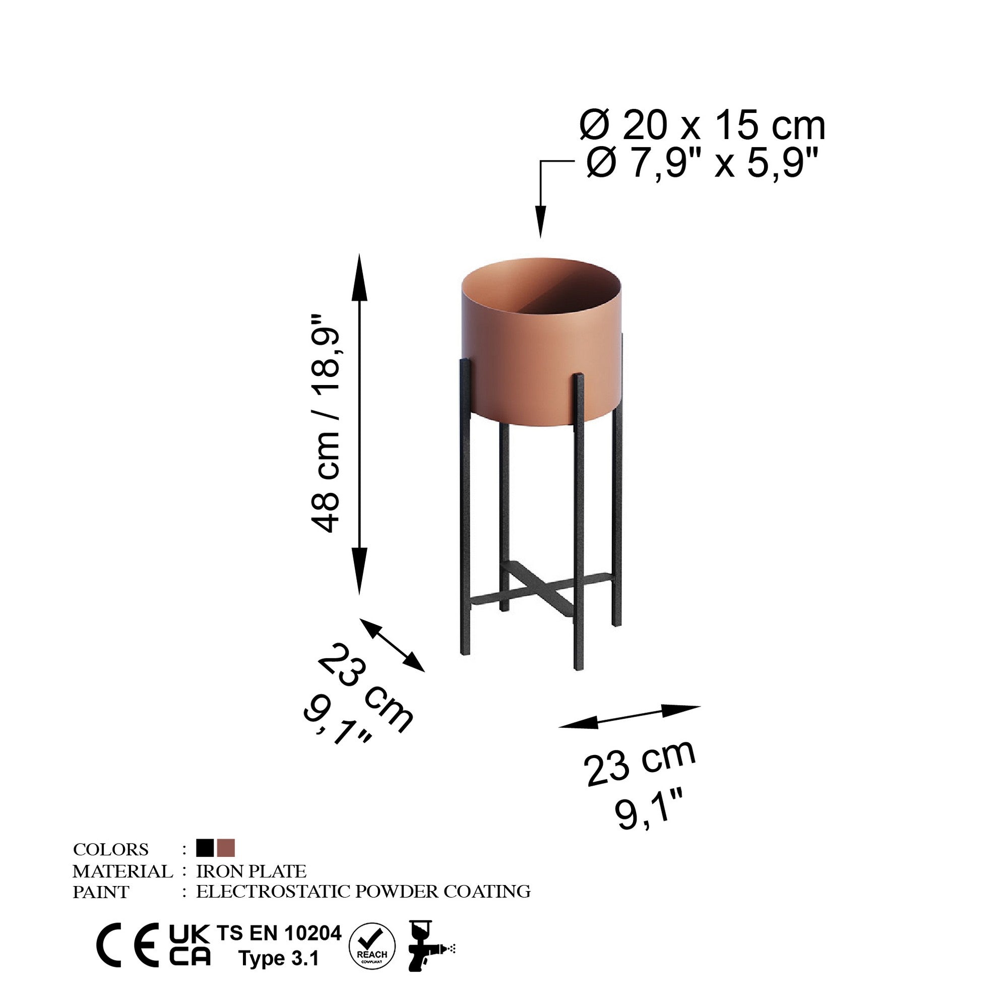 Decorative Pot METAL | 247HFM1198