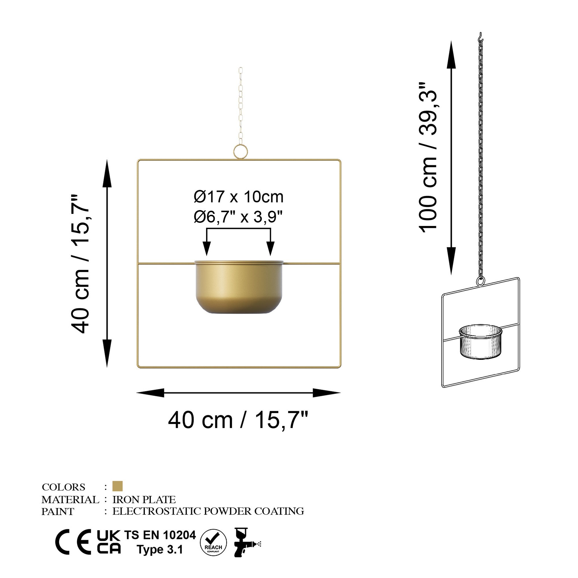 Decorative Pot METAL | 247HFM1210