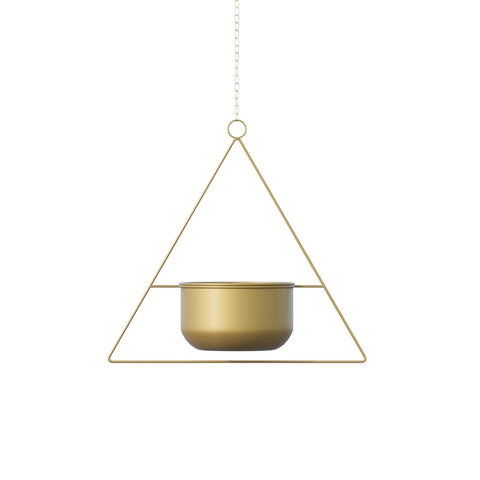 Goldfarbener dekorativer Metalltopf – Design 1214