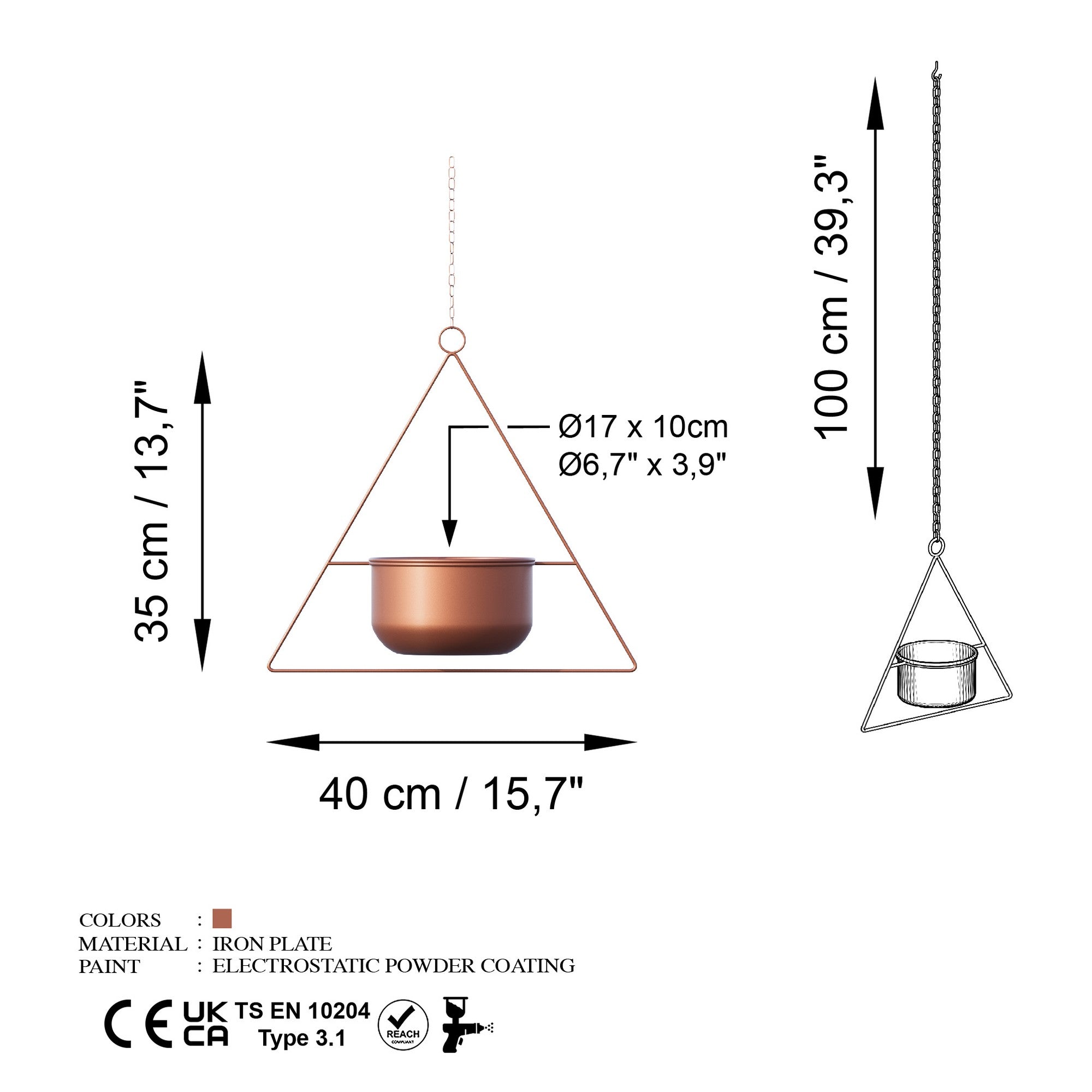 Decorative Pot METAL | 247HFM1215