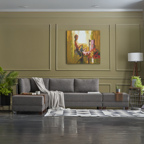 Fly – Brown L Shaped Corner Sofa Bed | Modular Sectional