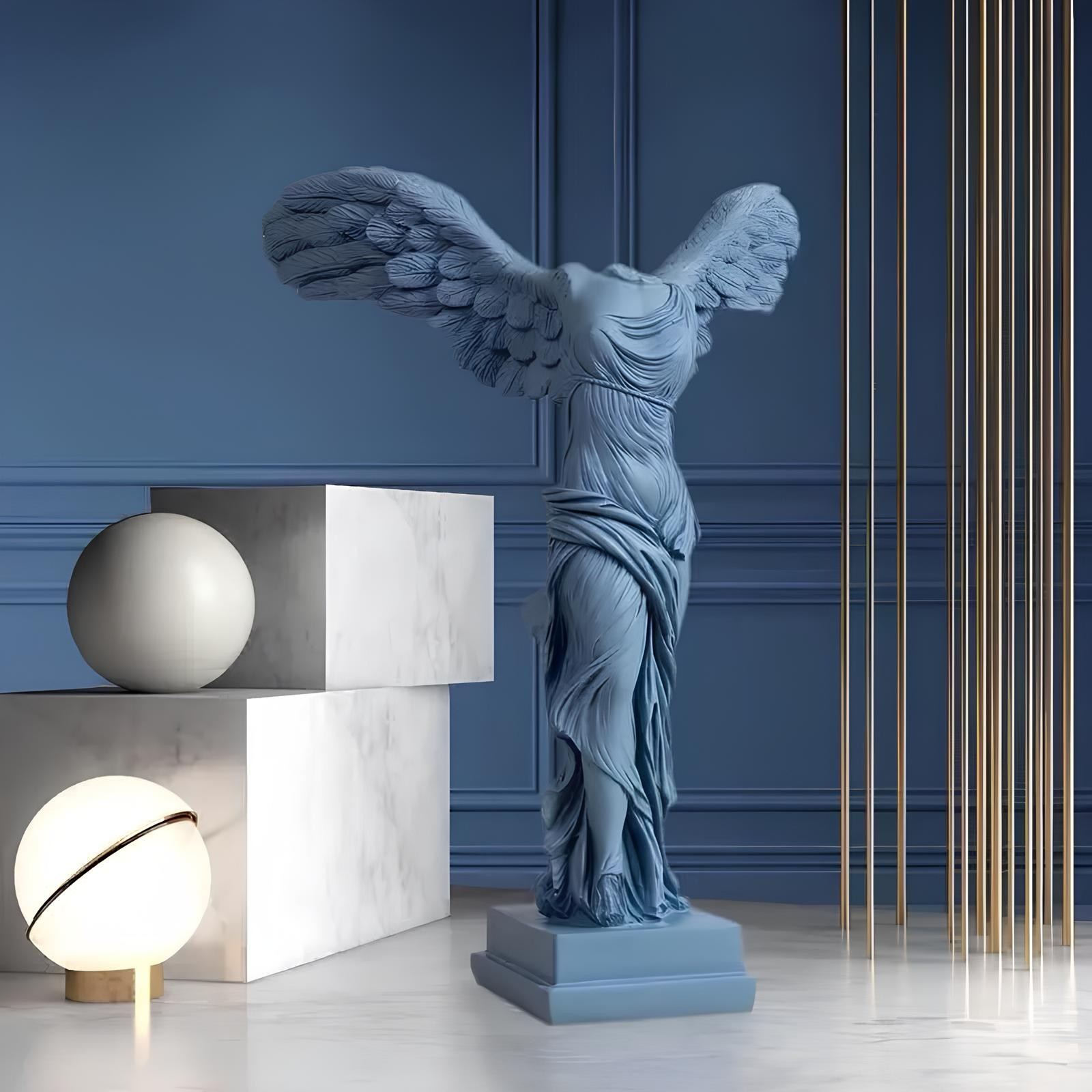 Oggetto decorativo in poliestere blu indaco