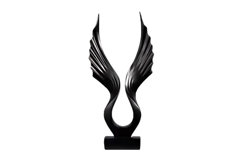 Objet décoratif en résine noir – 40 × 20 cm