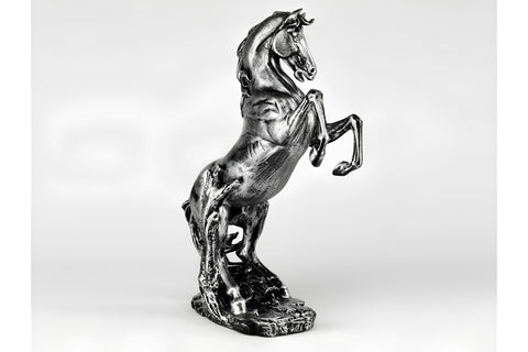 Objet décoratif en résine noir & argenté – 17 cm