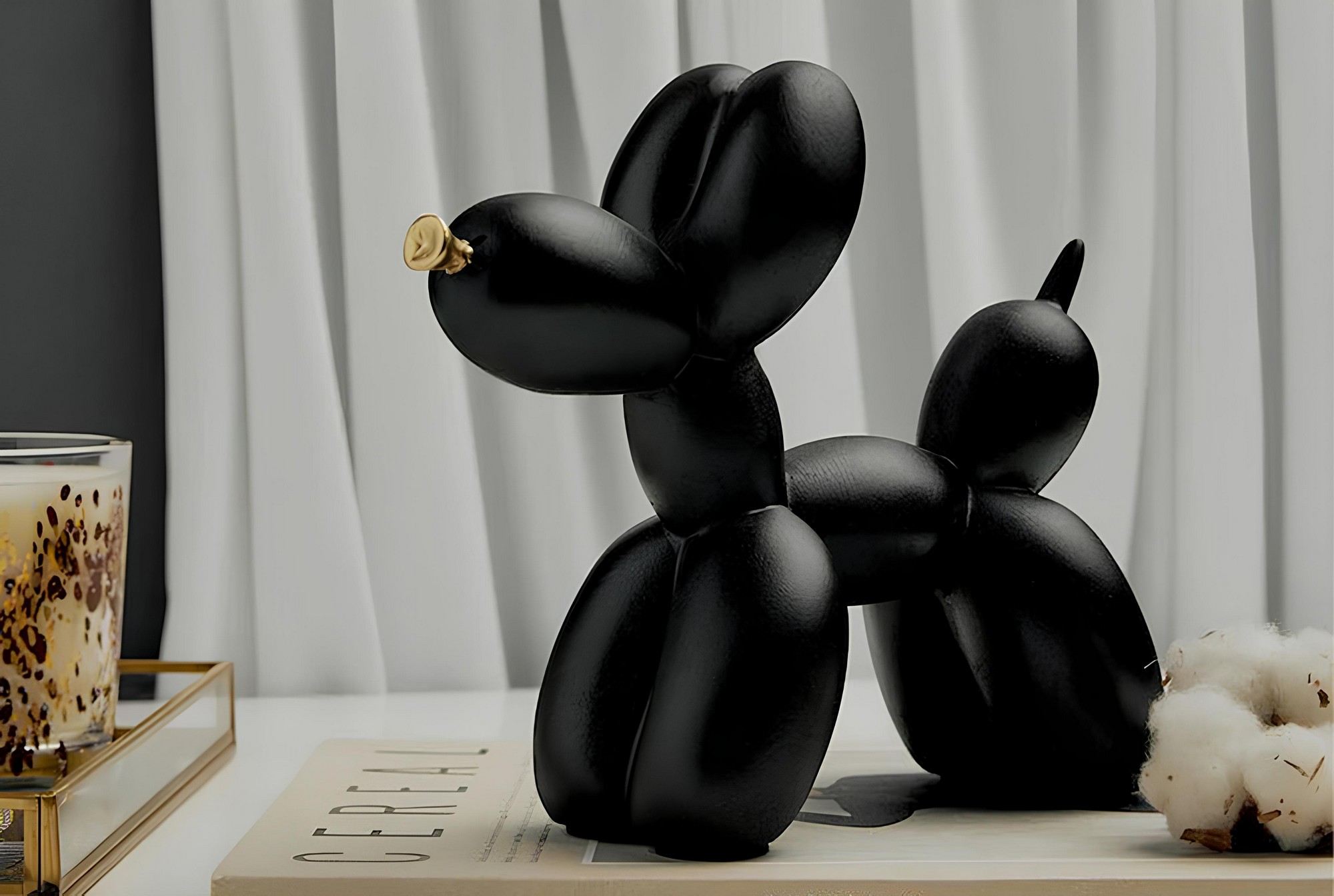 Black Polyester Decorative Object – Design 1189
