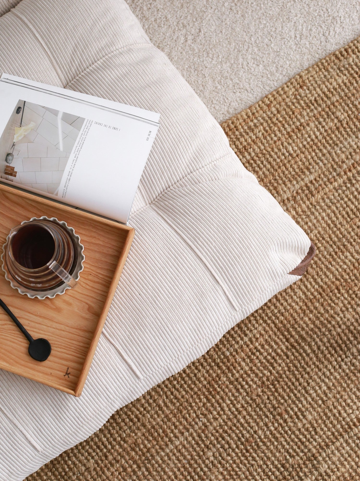 Folding Kadife 2 White Two-Seater Sofa Bed