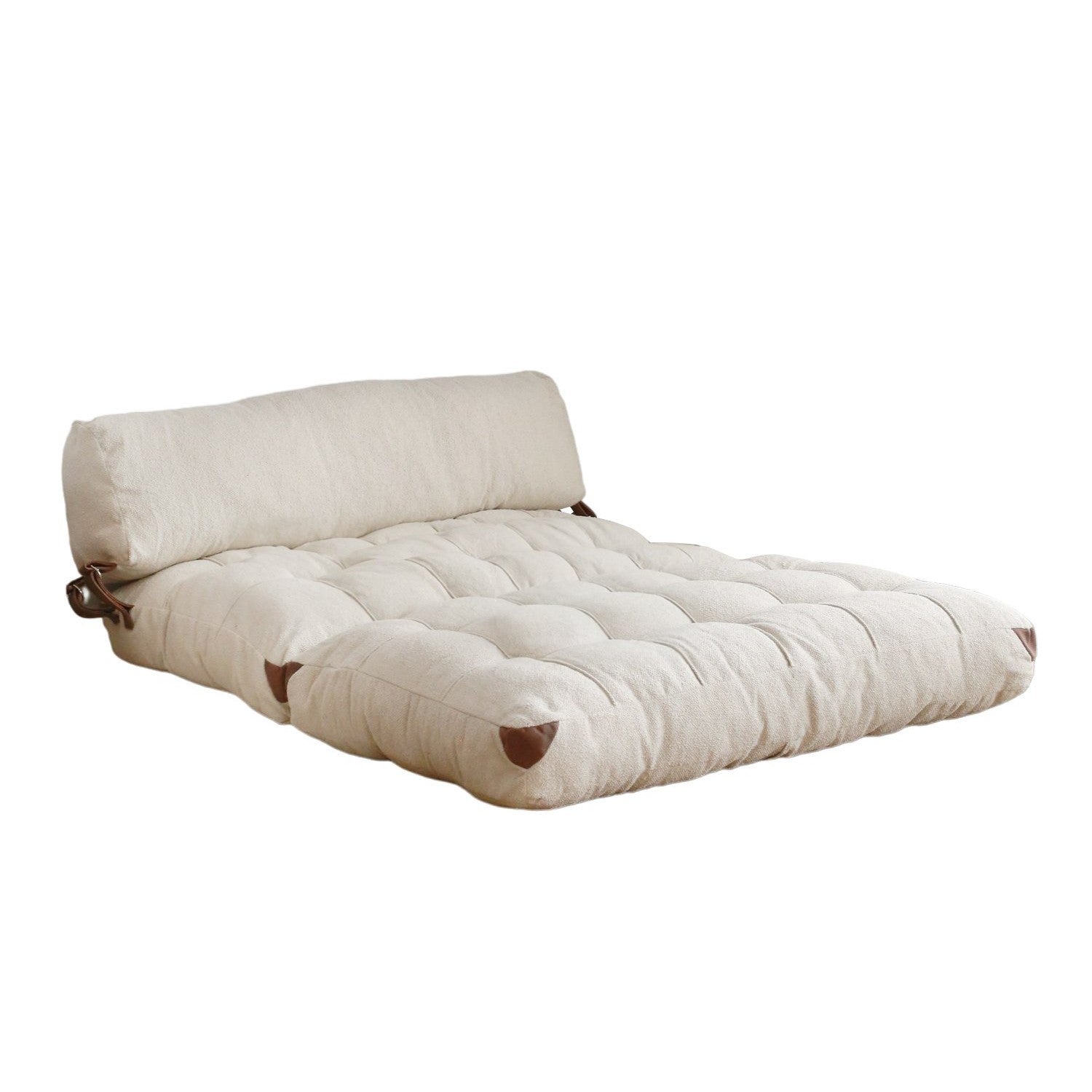 Folding Teddy 2 Cream Two-Seater Sofa Bed