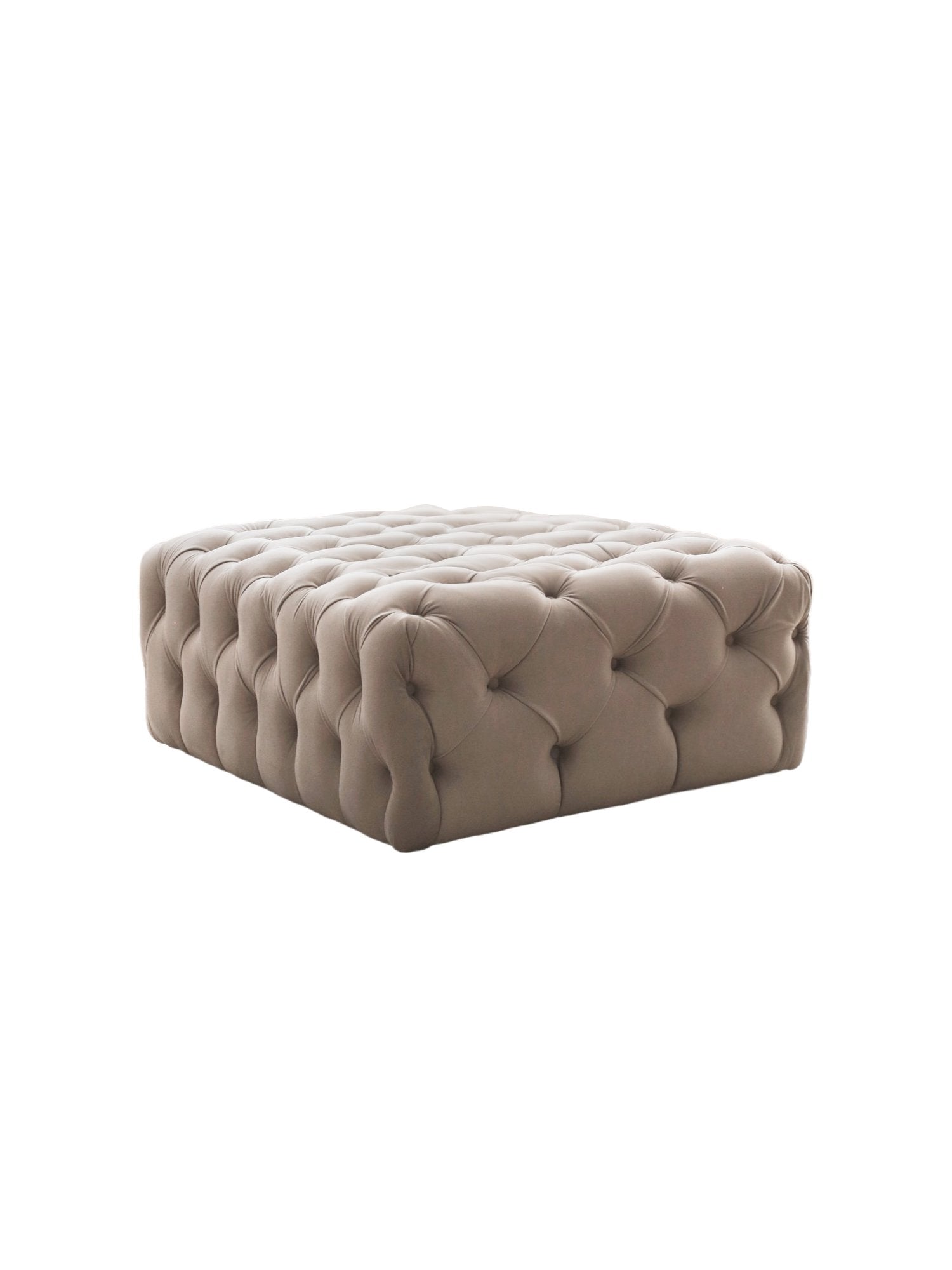 Chester  | Cream Pouffe – Modern Upholstered Ottoman