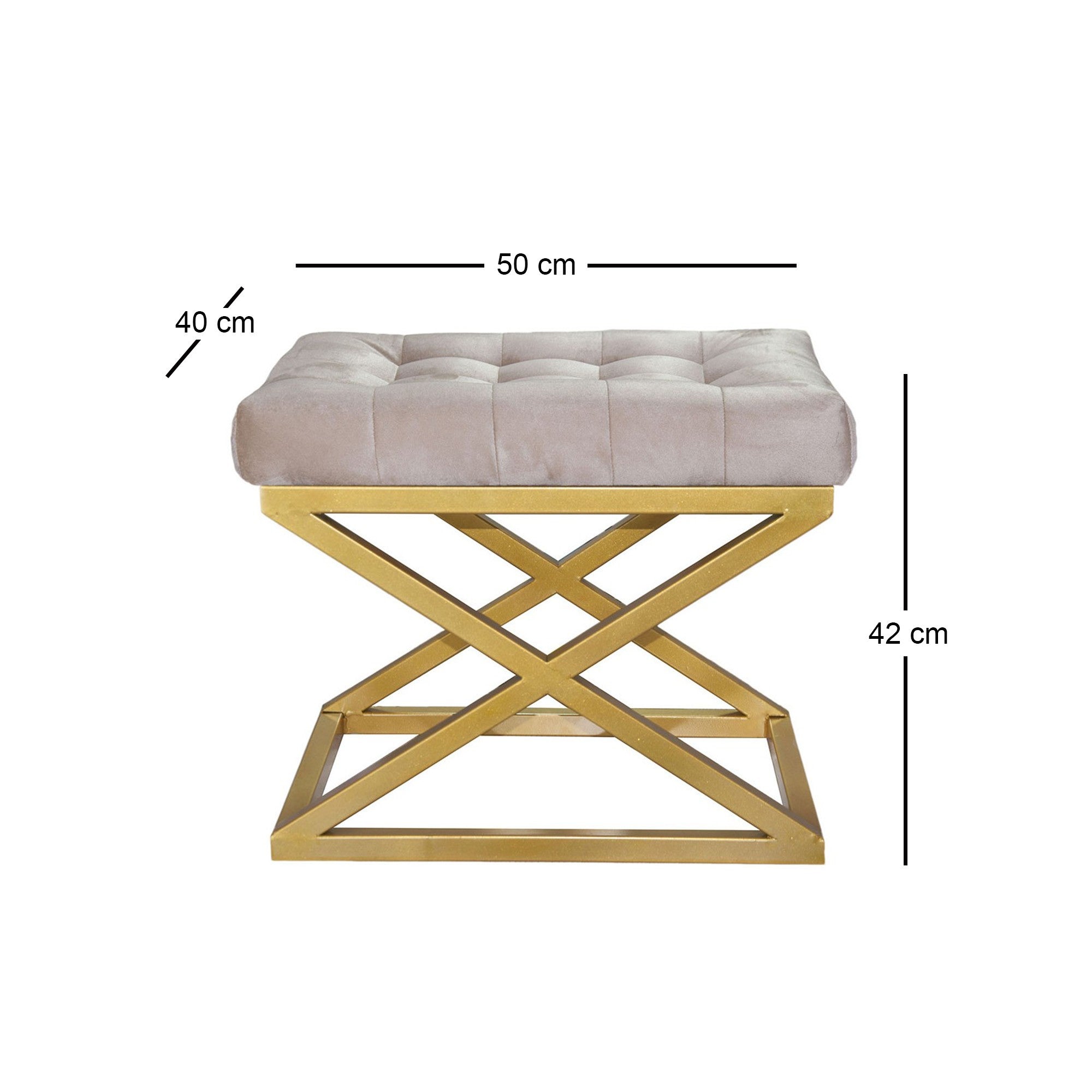 Capraz| Gold
Cream Pouffe – Modern Upholstered Ottoman