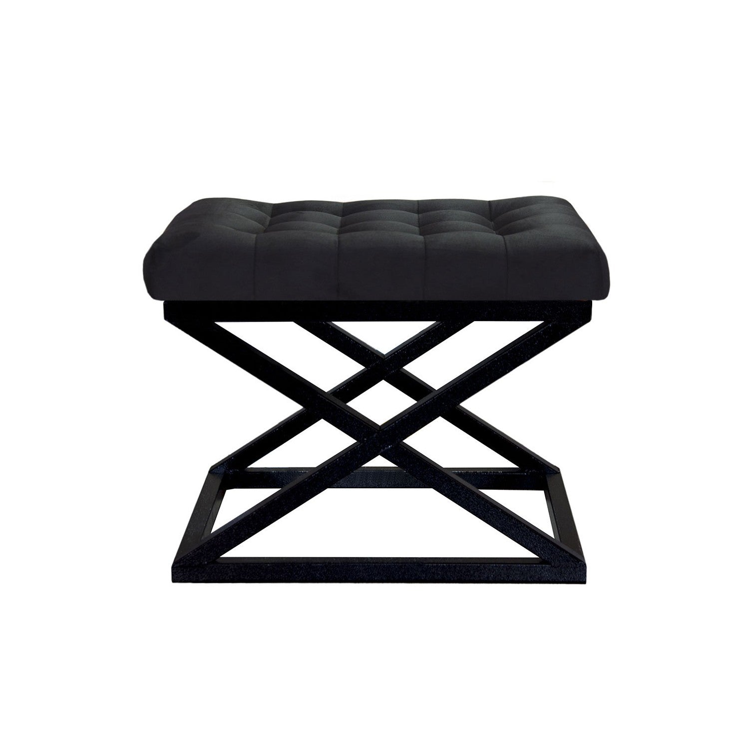 Capraz v2 | Black Pouffe – Modern Upholstered Ottoman