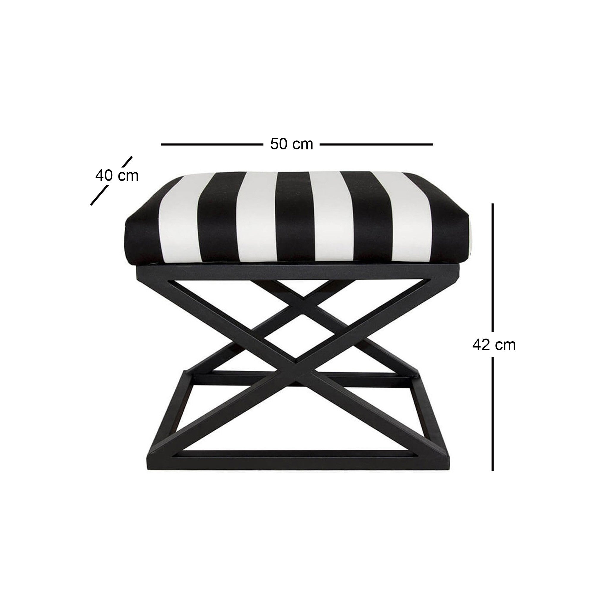 Capraz  Black
White Pouffe – Modern Upholstered Ottoman