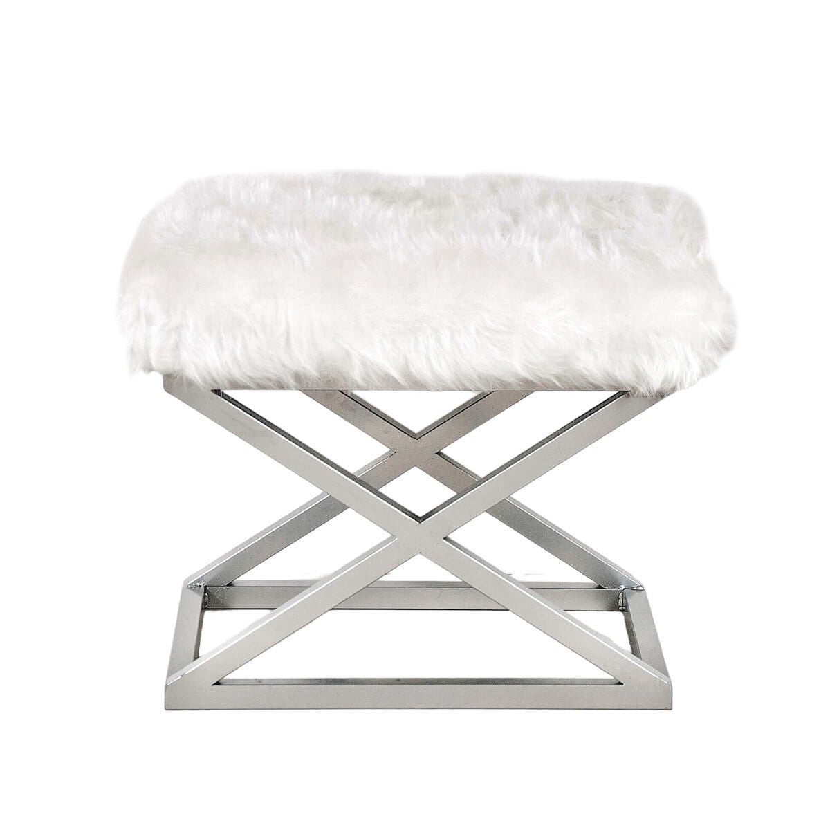 Capraz Plush | Silver
White Pouffe – Modern Upholstered Ottoman