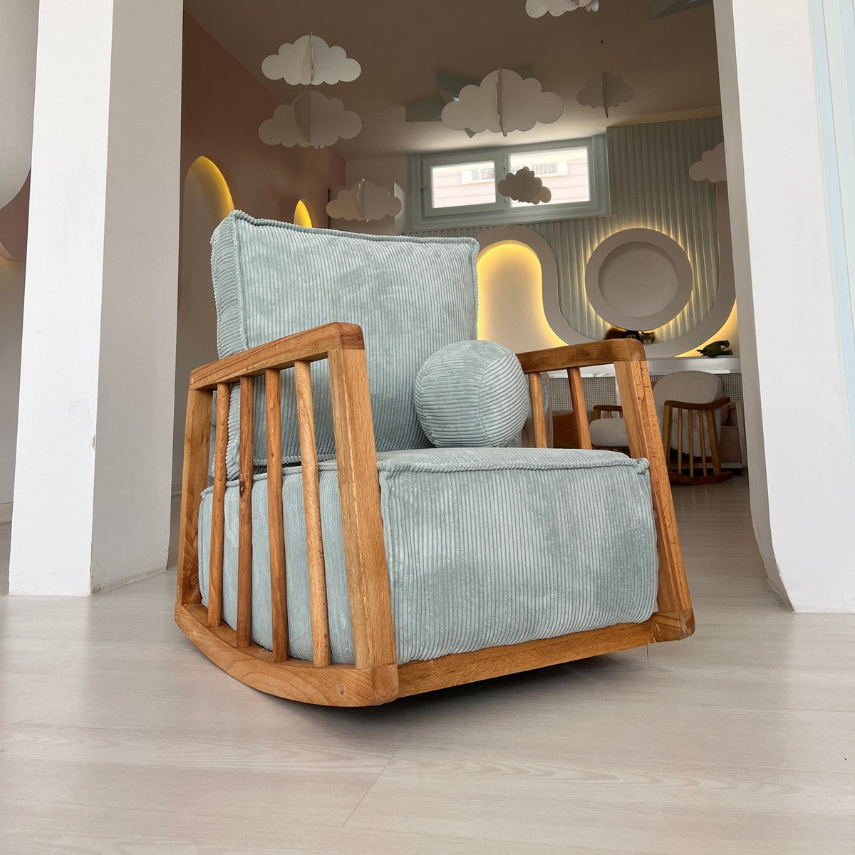 Sallanan Blue Wing Chair Designer Lounge Armchair