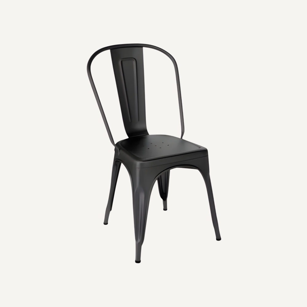 Set of 2 Lix chairs black mat - Industial Style - Outlet
