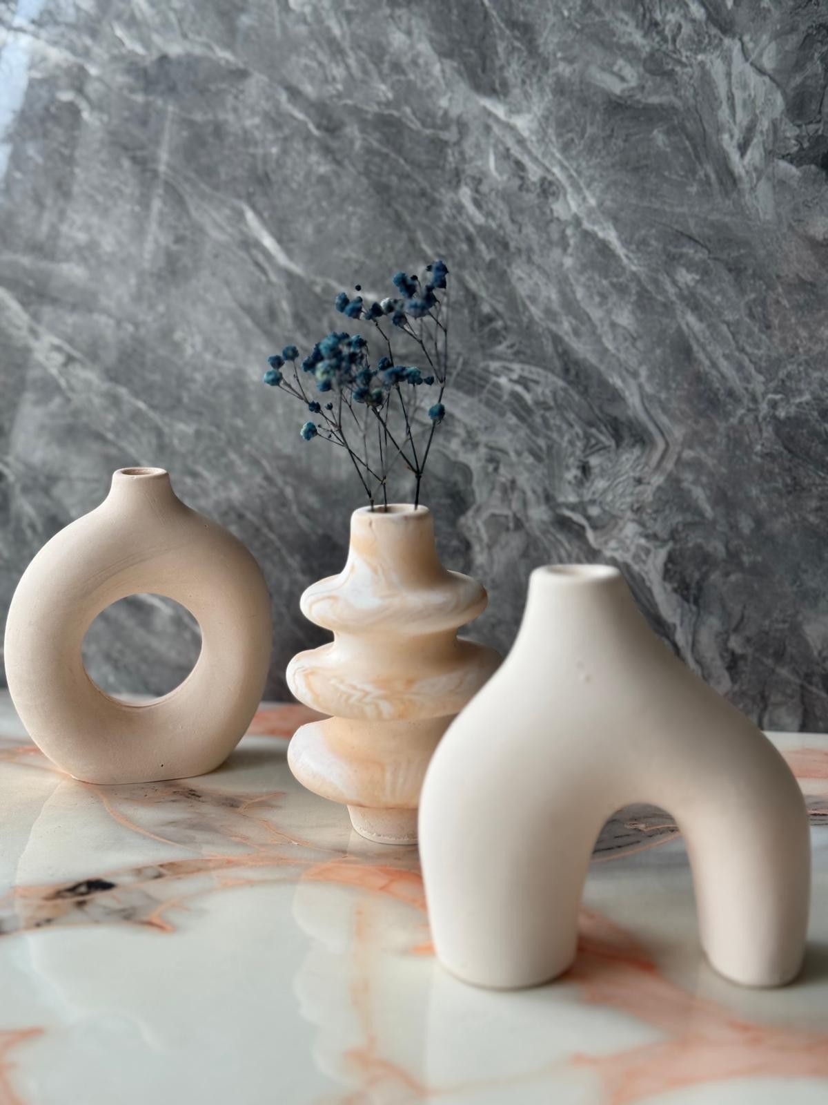 Decorative Vase Set CONCRETE | 447FLD1161