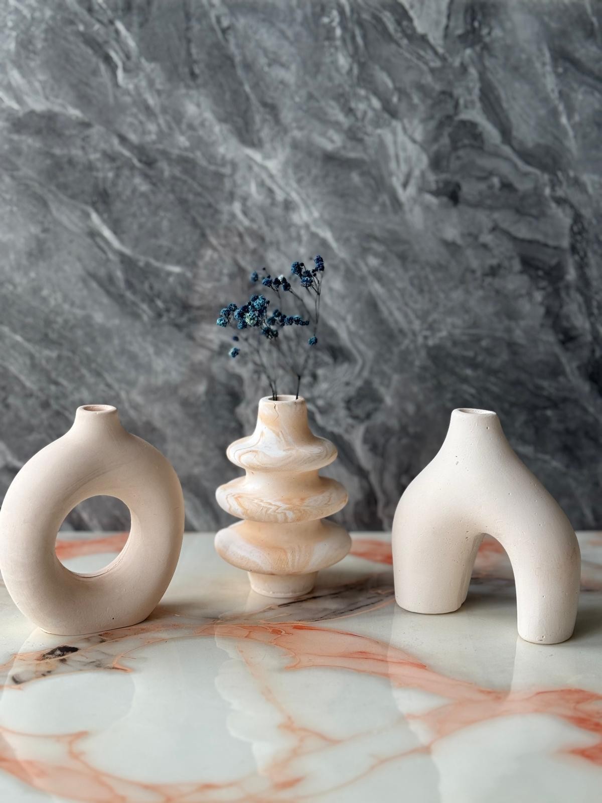Decorative Vase Set CONCRETE | 447FLD1161