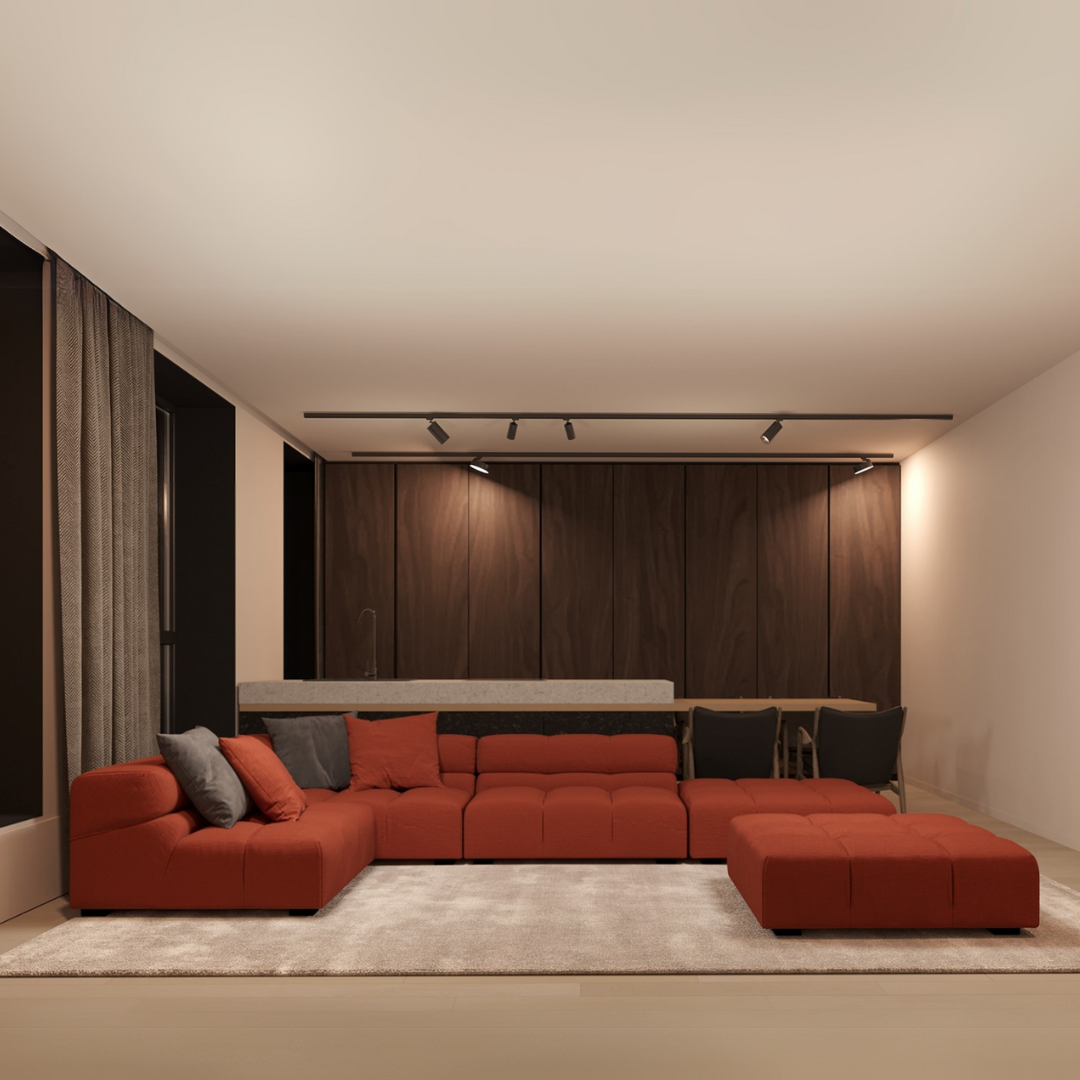 Right-Hand High Armrest Corner Module for Tully Modular Sofa