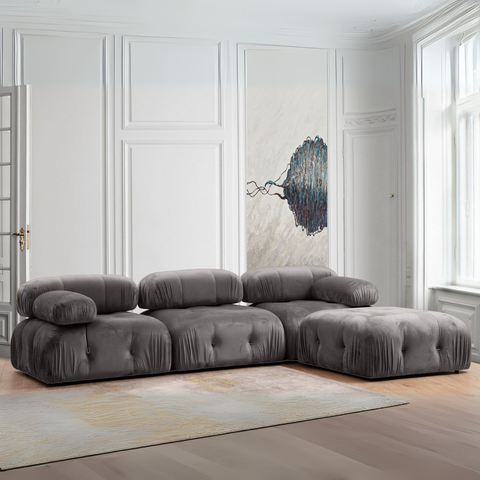 Bubble – Grey L Shape Corner Sofa | Designer Sectional for Living Room