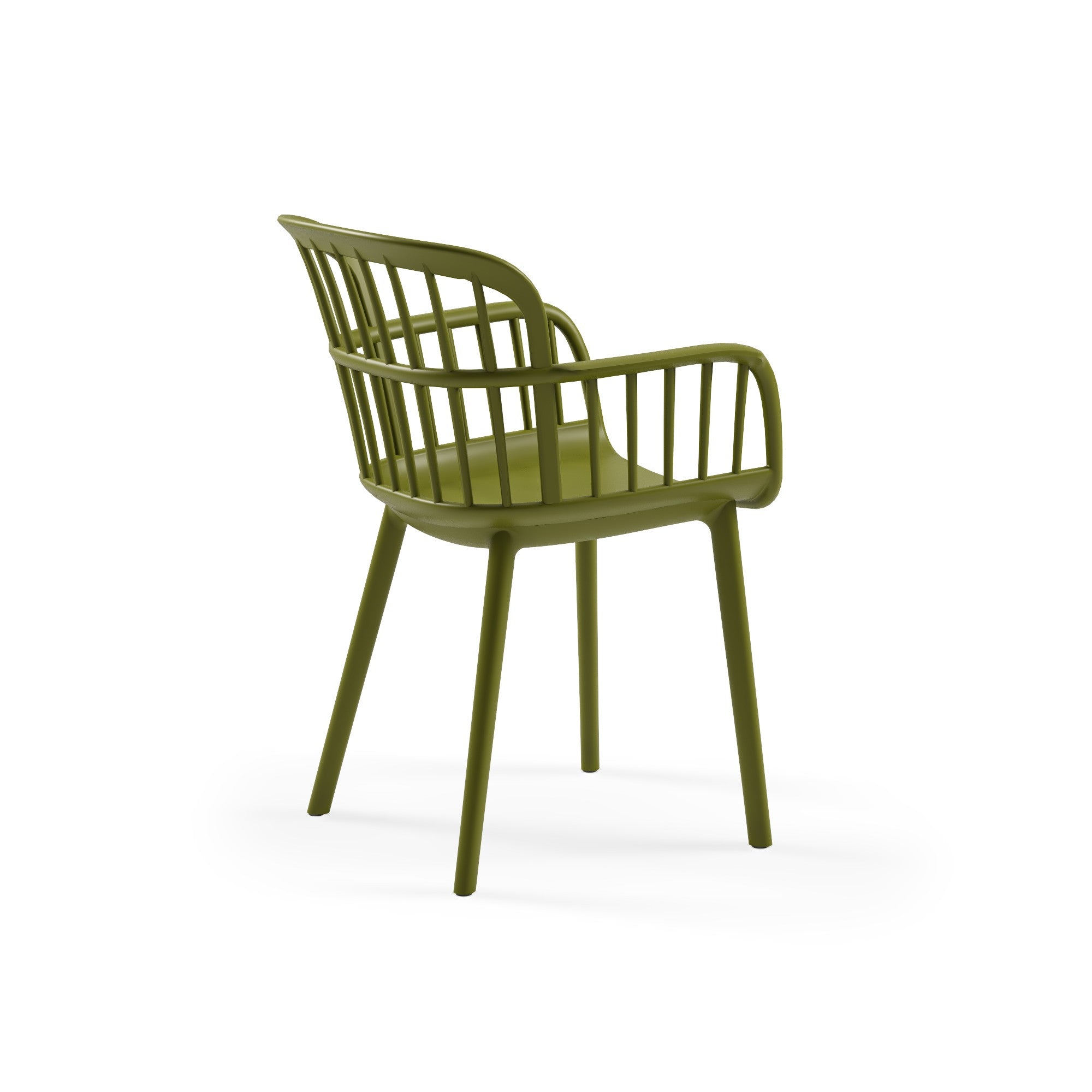 Set of 2 Eva-P Polypropylene Dining Chairs in Khaki – product image 2