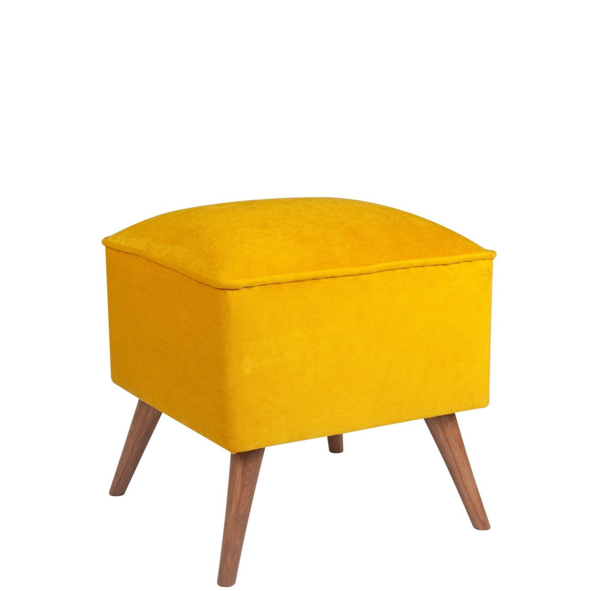 New Bern Yellow Pouffe Modern Upholstered Ottoman