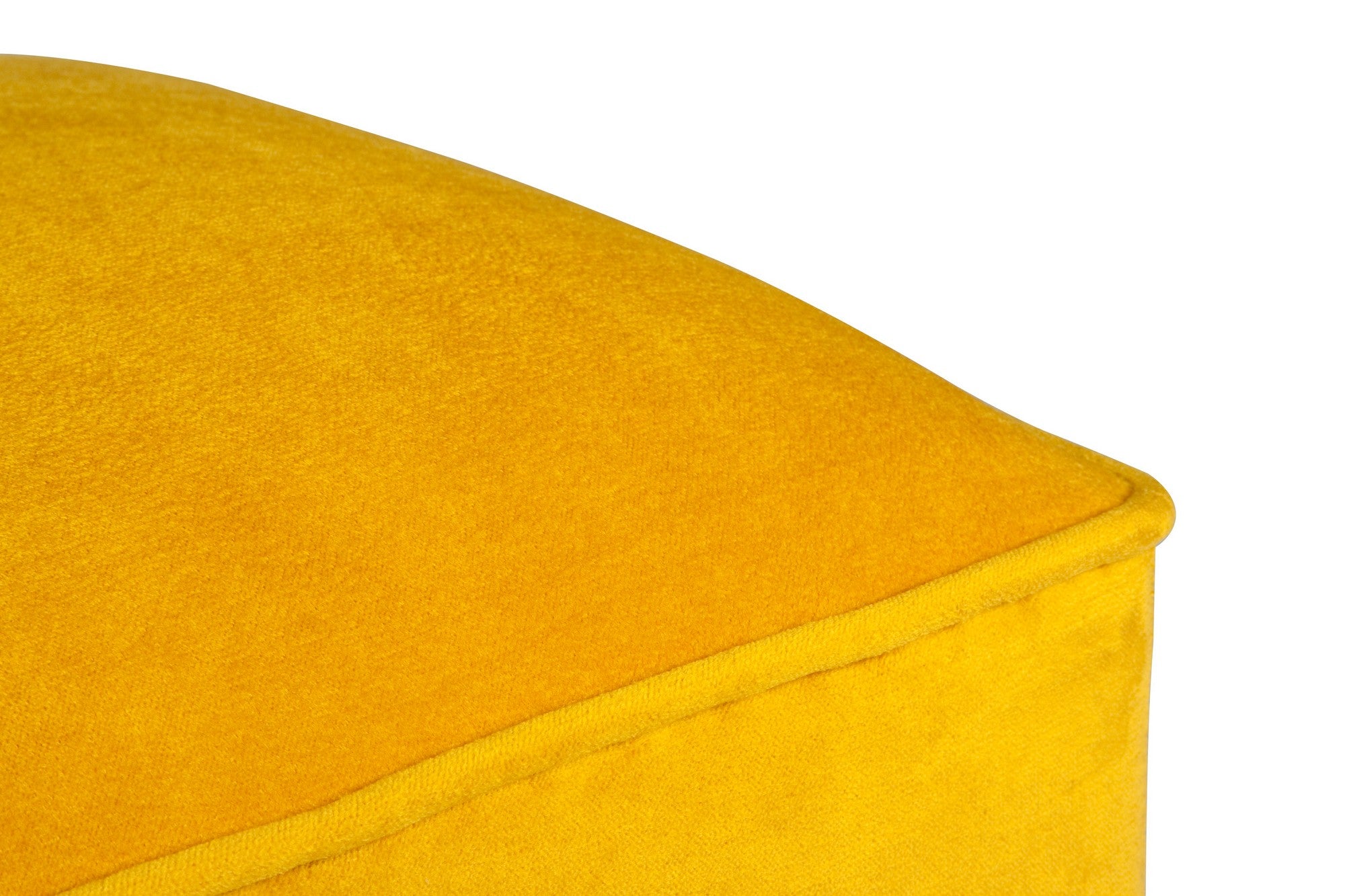 New Bern - Yellow Pouffe – Modern Upholstered Ottoman