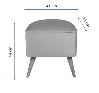 New Bern - Yellow Pouffe – Modern Upholstered Ottoman