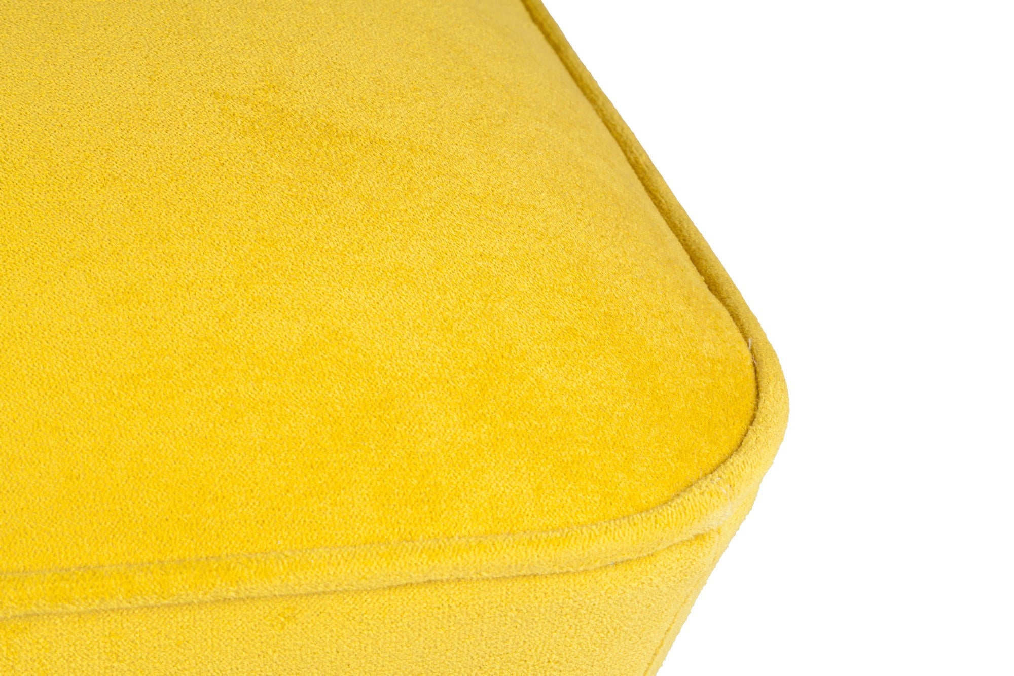 Lake View - Mustard Pouffe – Modern Upholstered Ottoman