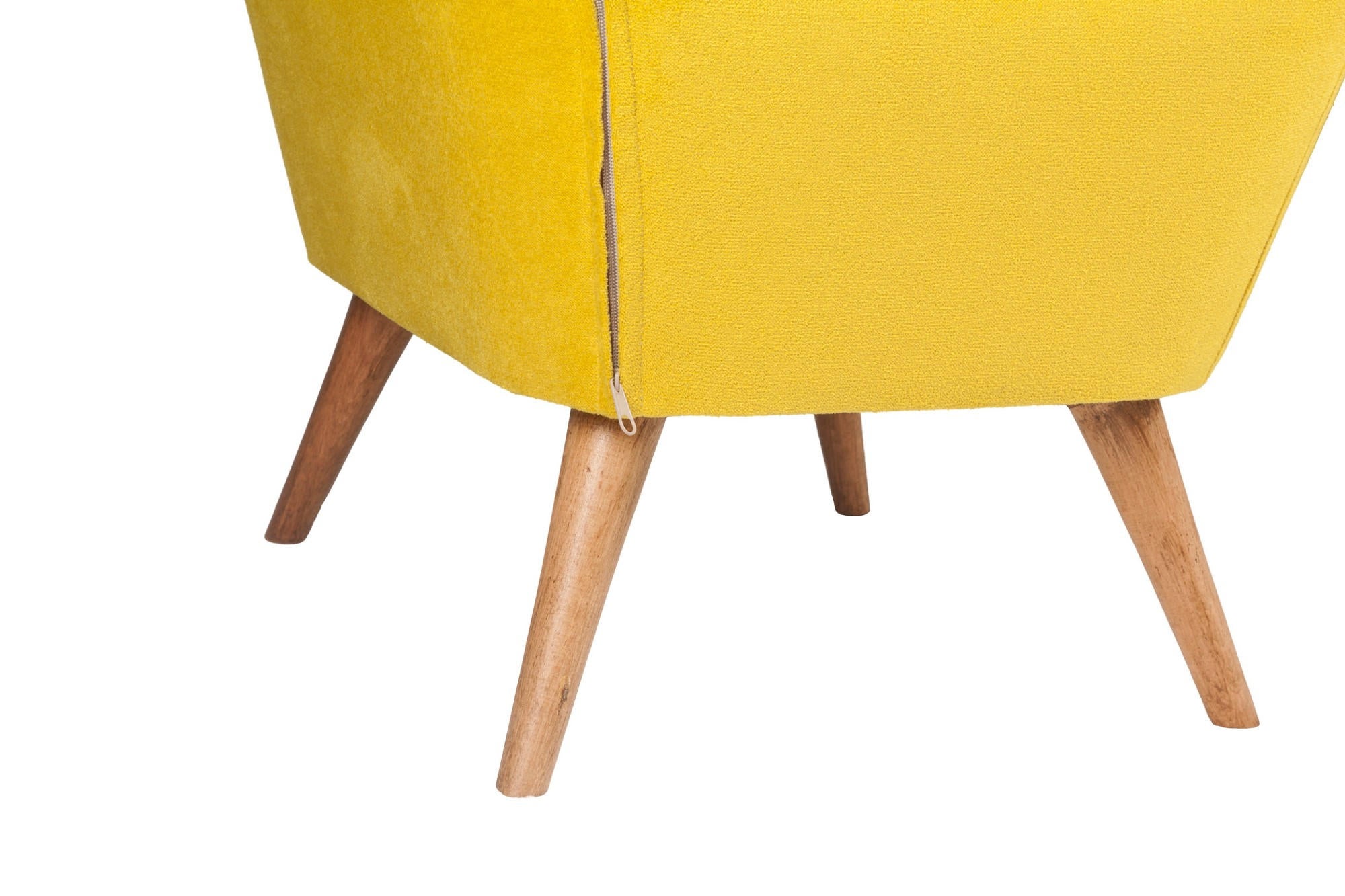 Lake View - Mustard Pouffe – Modern Upholstered Ottoman