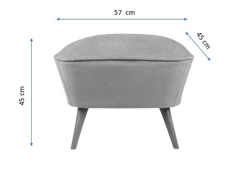 Lake View - Mustard Pouffe – Modern Upholstered Ottoman