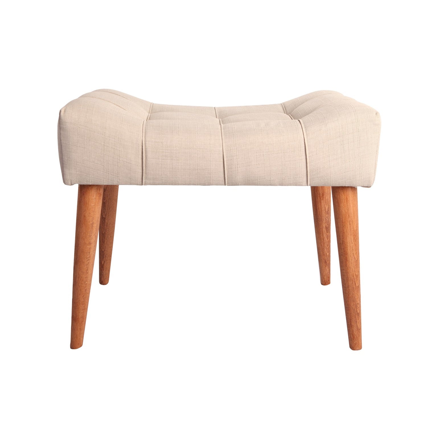 New Cool - Cream Pouffe – Modern Upholstered Ottoman