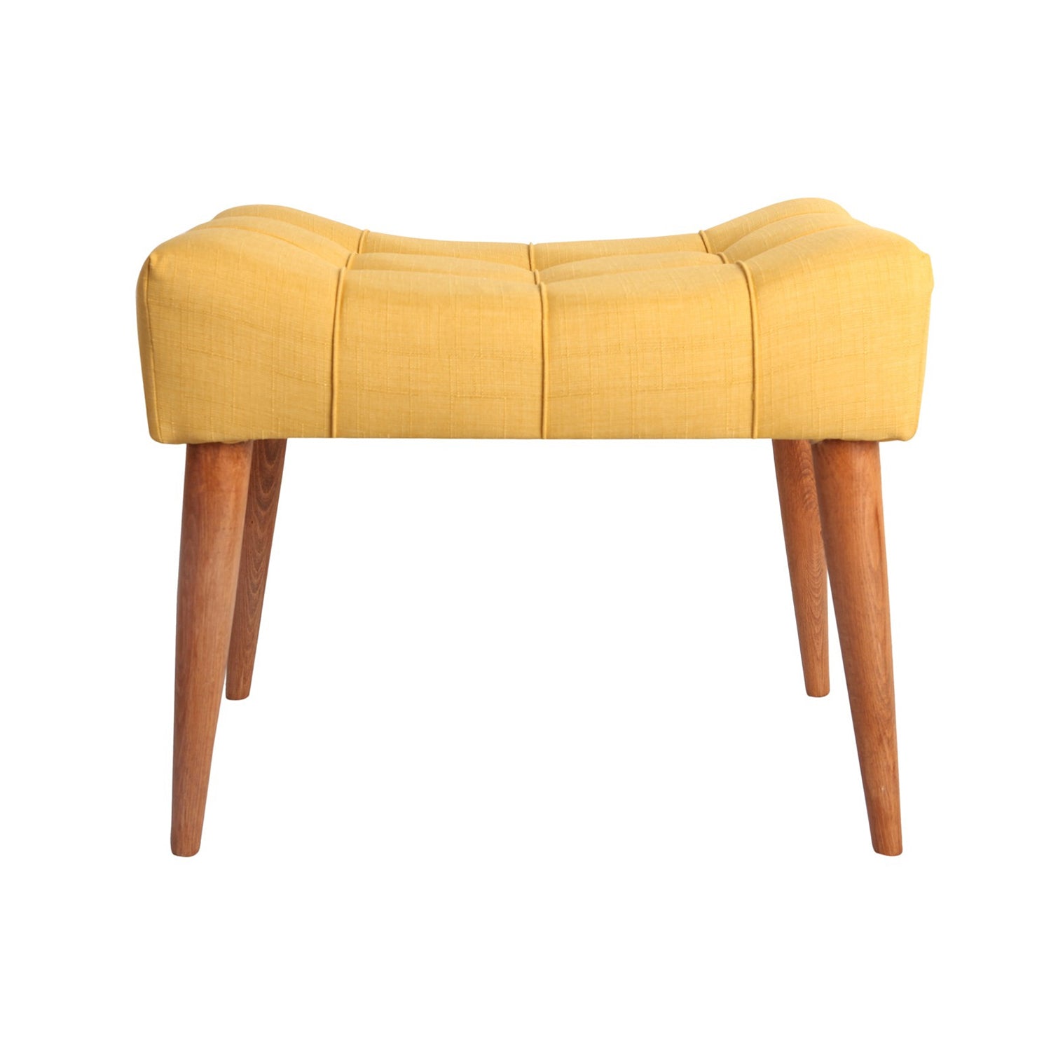 New Cool - Yellow Pouffe – Modern Upholstered Ottoman