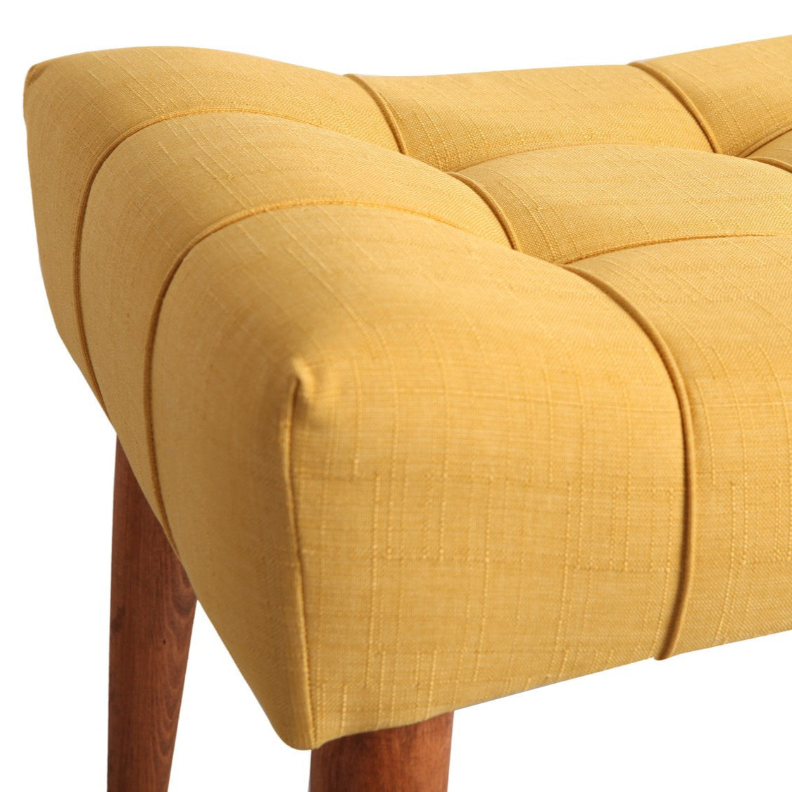 New Cool - Yellow Pouffe – Modern Upholstered Ottoman