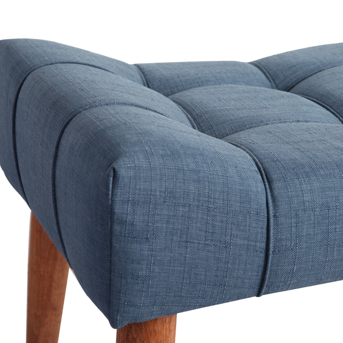 New Cool - Saxe  Blue Pouffe – Modern Upholstered Ottoman