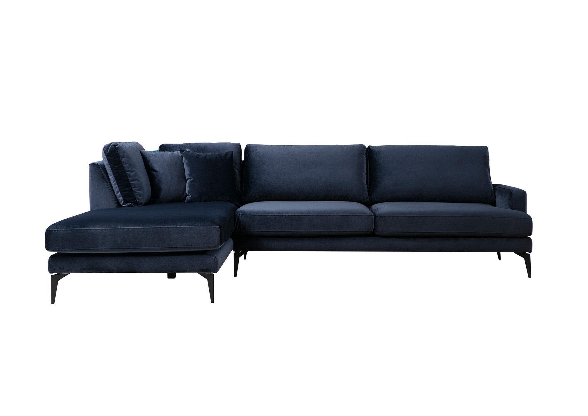 Papira – Navy Blue L Shape Corner Sofa | Designer Sectional for Living Room