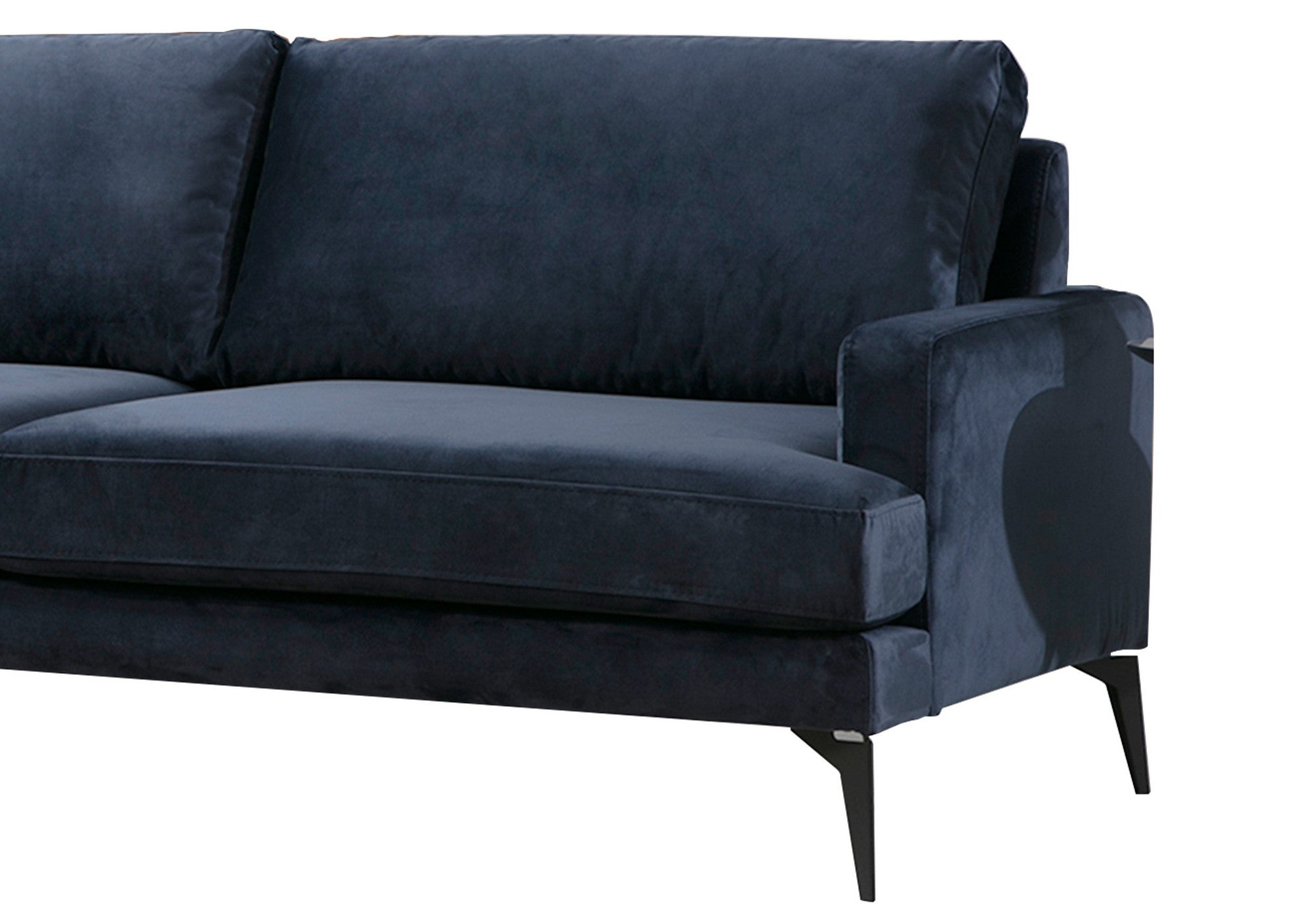 Papira – Navy Blue L Shape Corner Sofa | Designer Sectional for Living Room