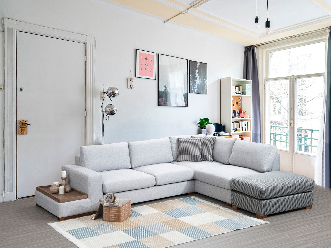 Loop – Grey
Light Grey L Shape Corner Sofa | Designer Sectional for Living Room