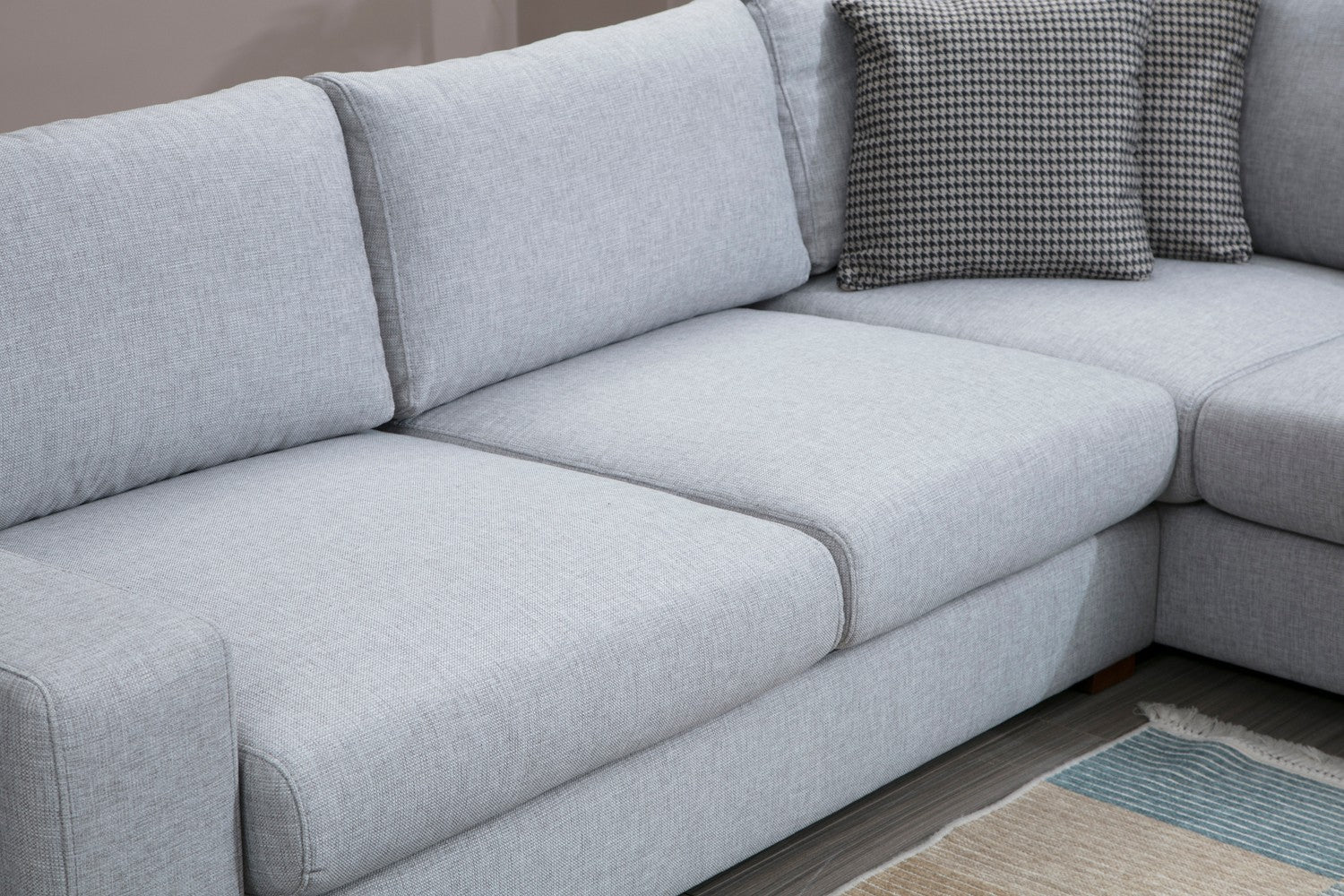 Loop – Grey
Light Grey L Shape Corner Sofa | Designer Sectional for Living Room