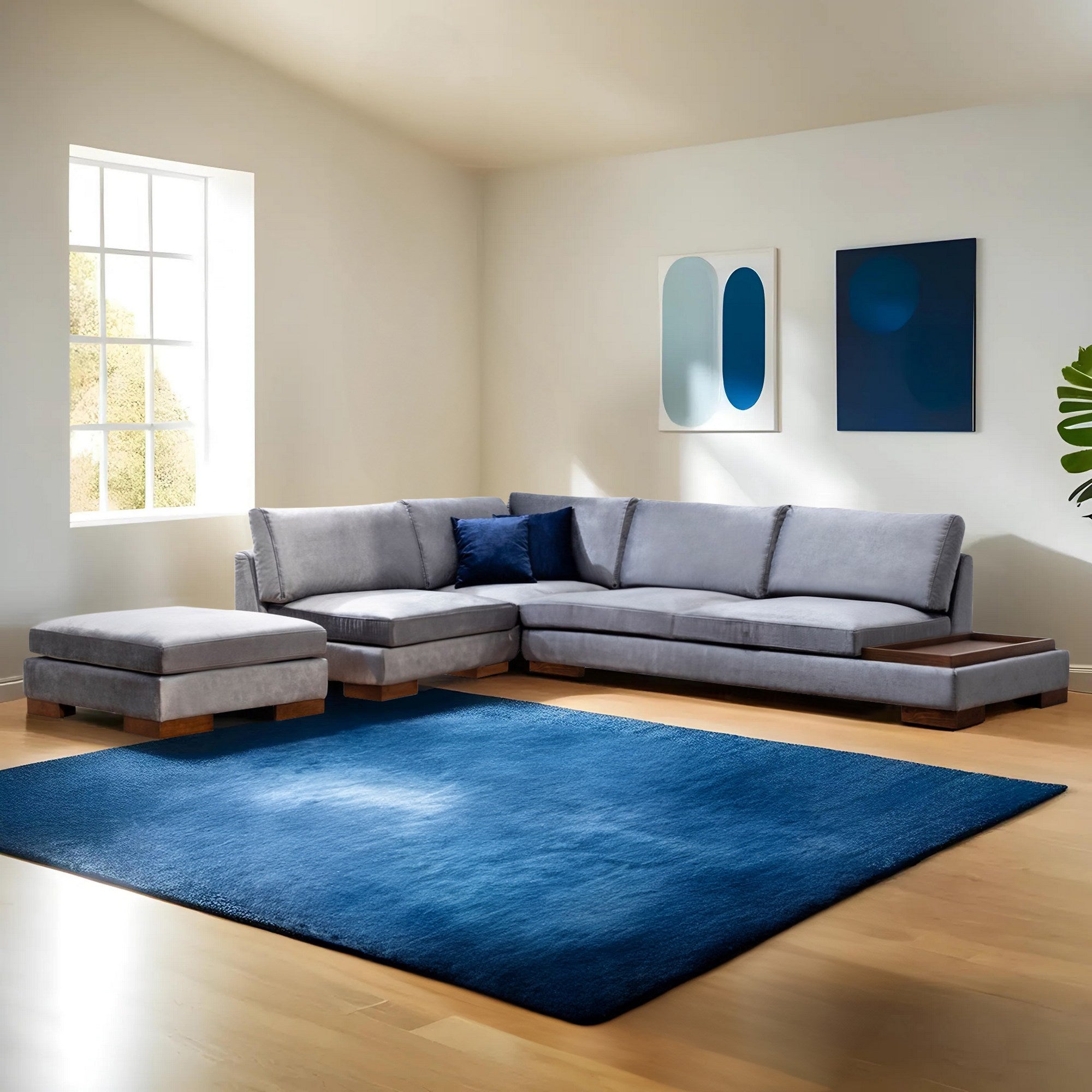 Tulip – Dark Grey L Shape Corner Sofa | Designer Sectional for Living Room