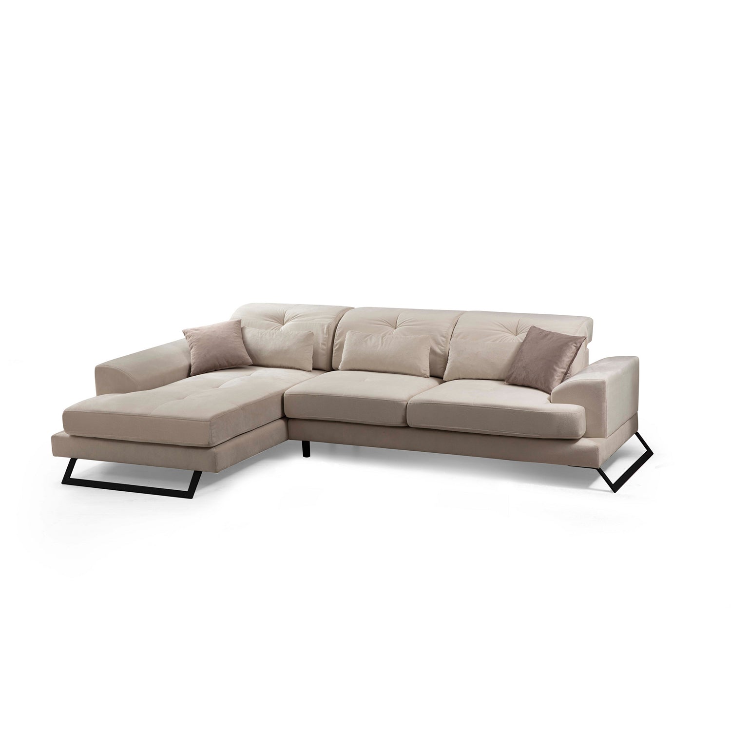 Frido – Ecru L Shape Corner Sofa | Designer Sectional for Living Room