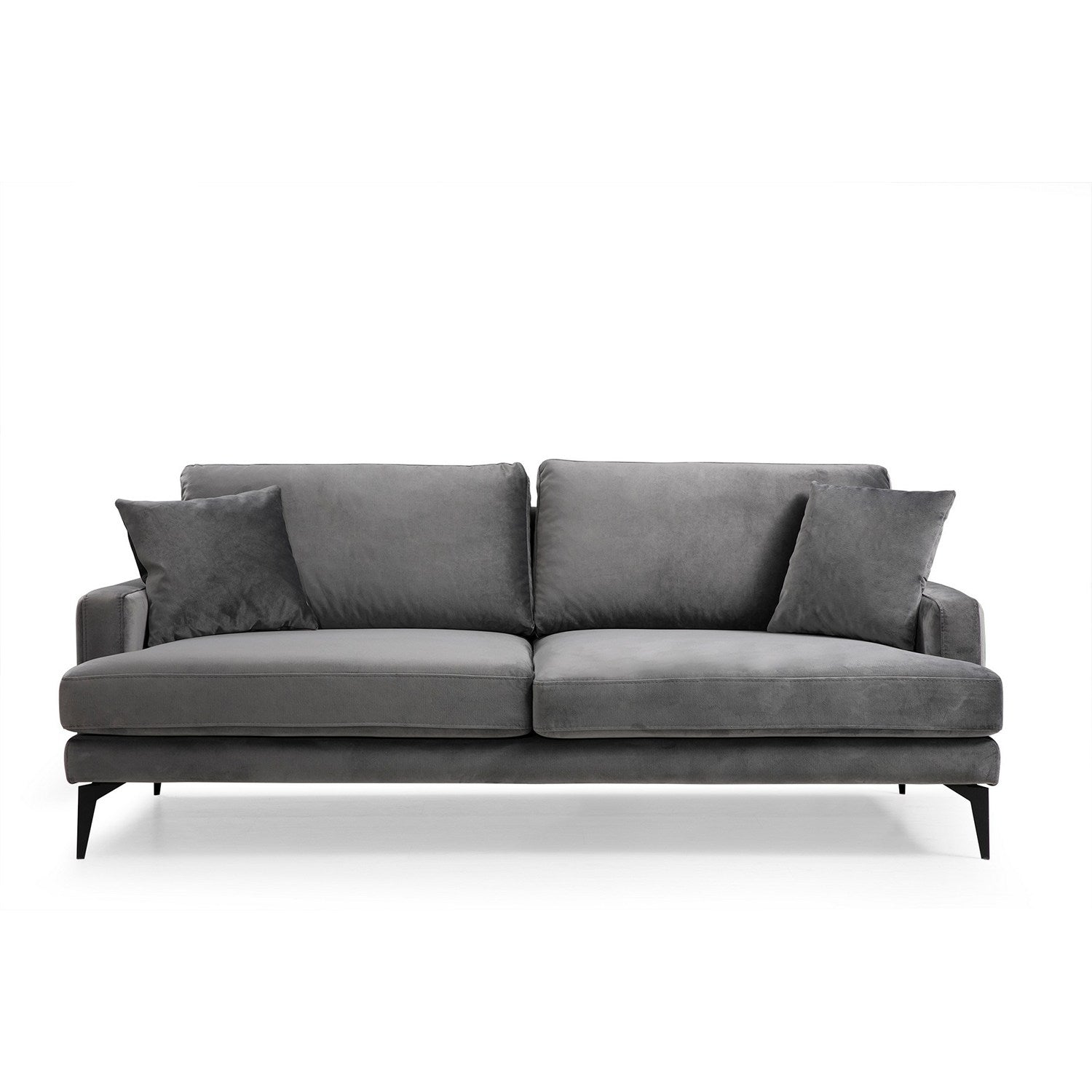 Papira – Grey 3 Seater Sofa | Comfortable Modern Couch for Family