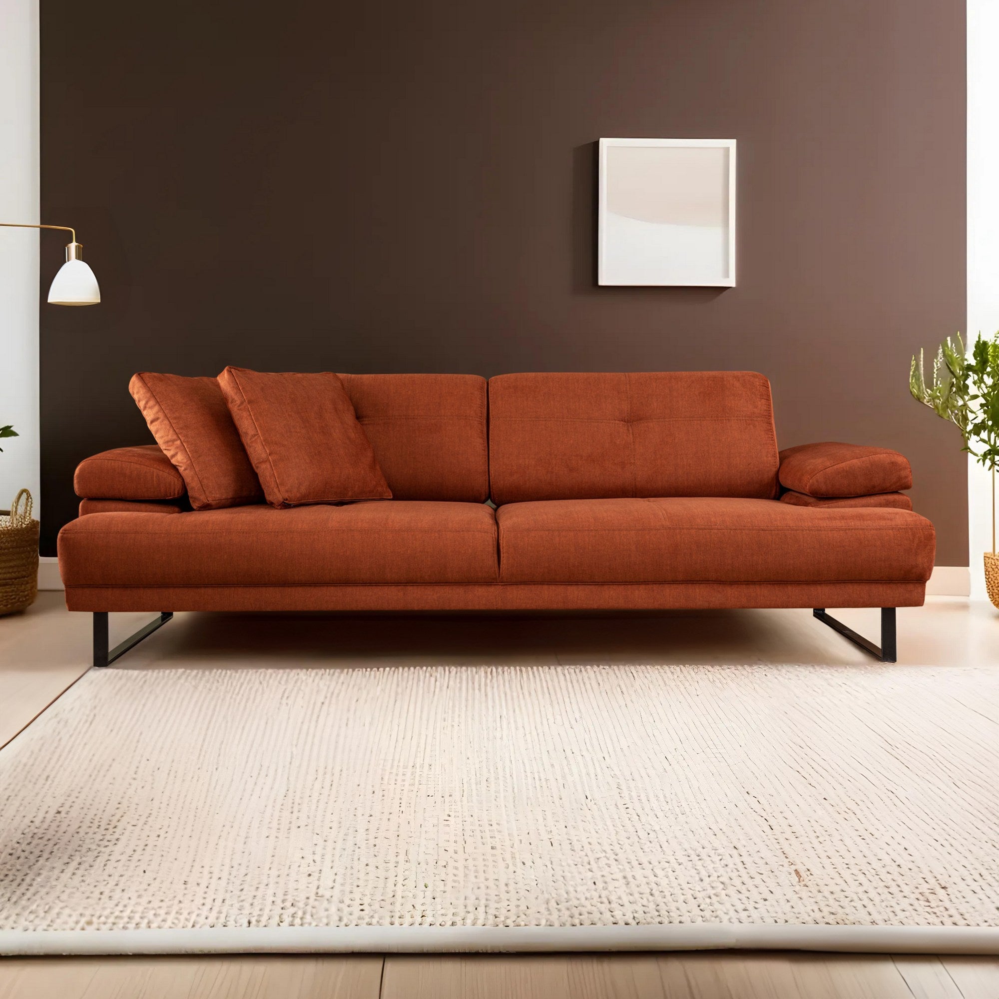 Mustang - Orange 3-Seater Sofa - Orange
