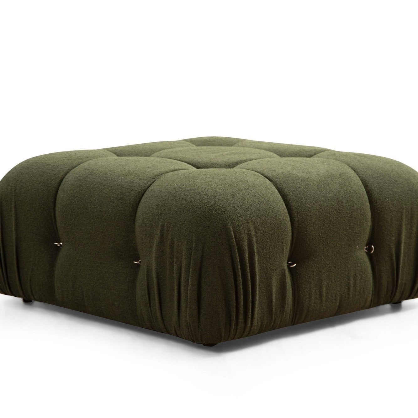 Bubble Pouffe Green Pouffe Modern Upholstered Ottoman