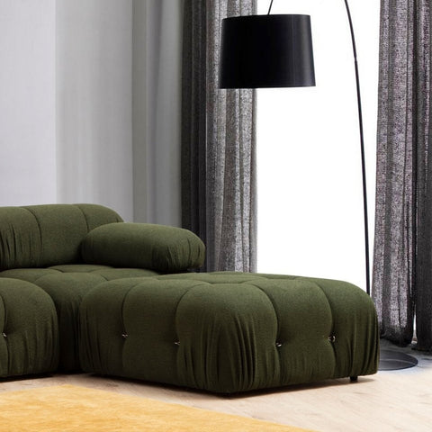 Bubble Pouffe  | Green Pouffe – Modern Upholstered Ottoman