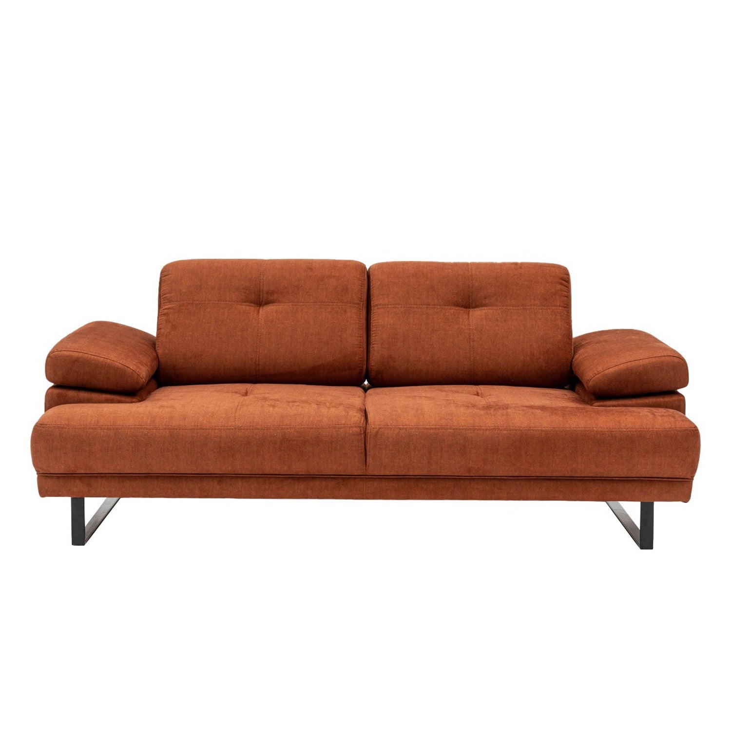 Mustang Orange Two-Seater Sofa Bed