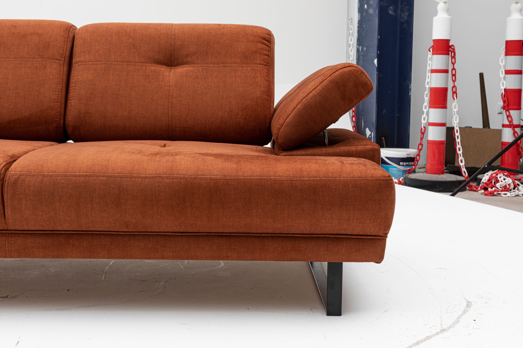 Mustang Orange Two-Seater Sofa Bed